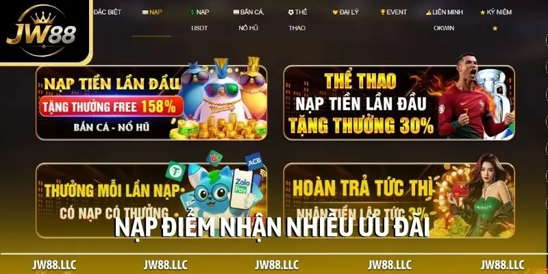 Nạp điểm nhận nhiều ưu đãi