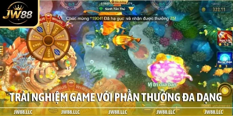 Trải nghiệm game với kho phần thưởng đa dạng